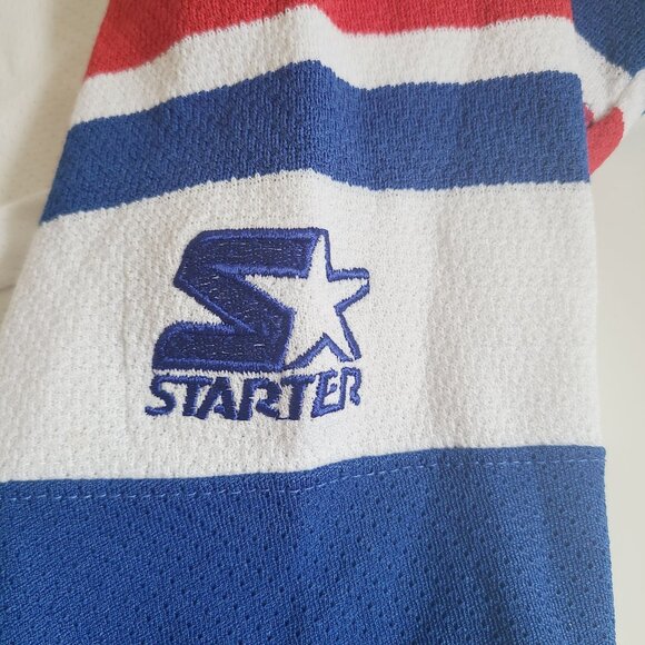 Vtg 90's Starter New York Rangers Jersey Authentic Center Ice Fight Strap NHL - Picture 8 of 16